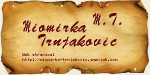 Miomirka Trnjaković vizit kartica